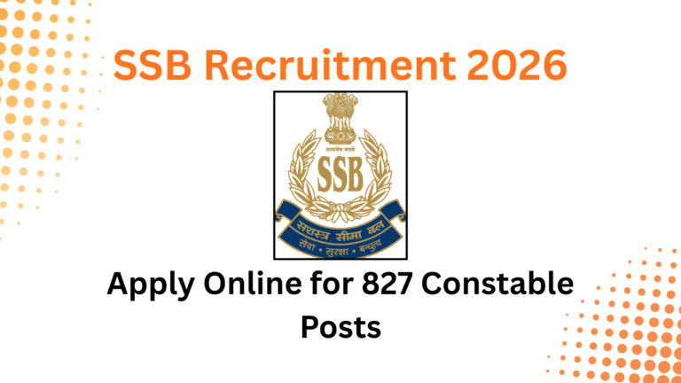 SSB Recruitment 2026